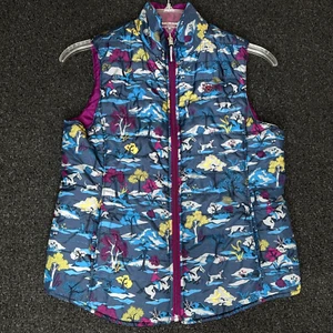 Ariat Puffer Vest Girls XL Purple Blue Full Zip Packable Equestrian Hunting Dog - Picture 1 of 10