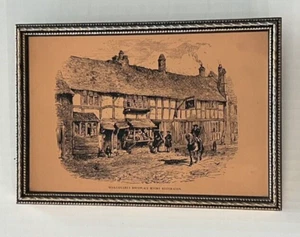 Original Etchmaster Shakespeare’s Birthplace Kupfer Plakette Made in England Vintage - Bild 1 von 9