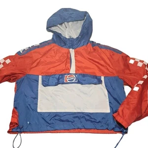 Rare Pepsi Jacket XL Logo Front Color Block Windbreaker Extra Large - Picture 1 of 9