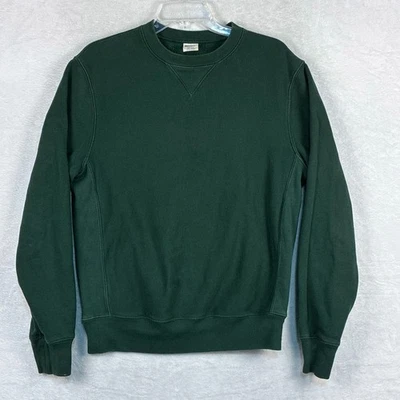 Sudadera De Colección Años 90 J.Crew Ropa Deportiva Tejido Inverso Cuello Redondo Para Hombres S Verde Preppy Foto 1 de 4