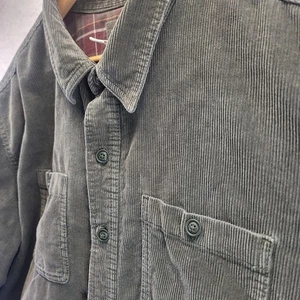 Camisa De Colección LL Bean Pana Trabajo Botón Cazadora Hombres 2XL XXL Verde Forrada a Cuadros - Imagen 1 de 18