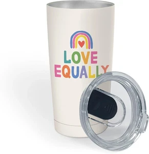 Love Equally 17oz Stainless Steel Insulated Tumbler – Hot & Cold Travel Mug Prid - Picture 1 of 6