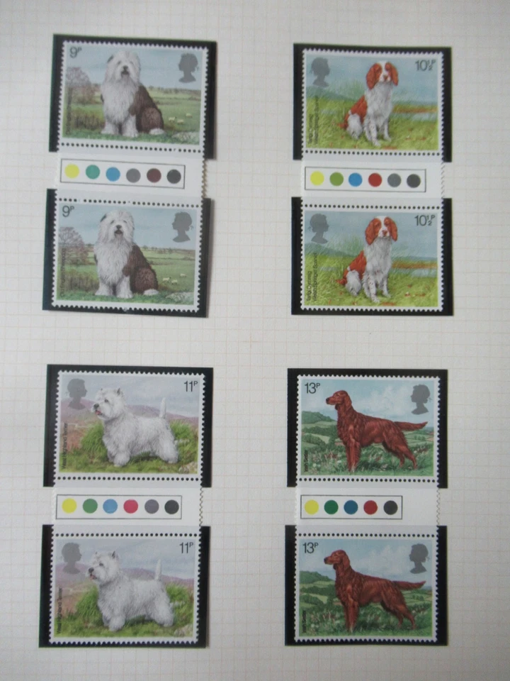 GB 1979 DOGS  set of 4 TRAFFIC Light prs Mint MNH SG 1075-1078 - Image 1 of 1