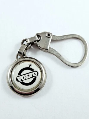 Keyring - Volvo 1990s Vintage Metal Garages Original Concessions Logo - Image 1 of 2