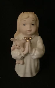 Lenox betendes Mädchen Figur mit Hase Gute-Nacht-Gebet Porzellan - Bild 1 von 3