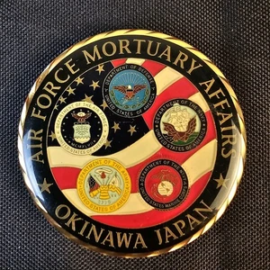 Moneda Desafío Asuntos Mortuorios de la Fuerza Aérea de Japón Okinawa - Imagen 1 de 8