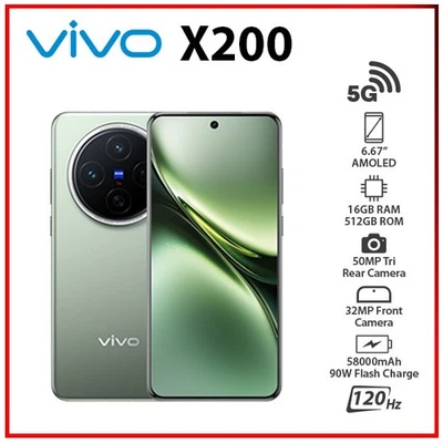 (New) VIVO X200 5G 16GB+512GB GREEN Dual SIM Unlocked Android Mobile Phone - Bild 1 von 4