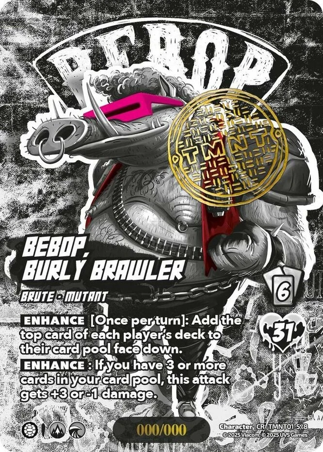 1X-Bebop, Burly Brawler (Serial Numbered) - Foil-TMNT01-Teenage Mutant Ninja Tur - Image 1 of 1