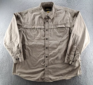 Camisa Cabelas Para Hombres 2XL Caqui Pesca Botón a Presión Manga Corta Bolsillos Exterior - Imagen 1 de 13