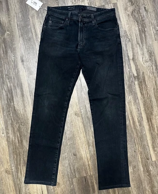 Pantalones de mezclilla AG Adriano Goldschmied The Tellis modernos ajustados azules lavados oscuros para hombre 31x33 Foto 1 de 4