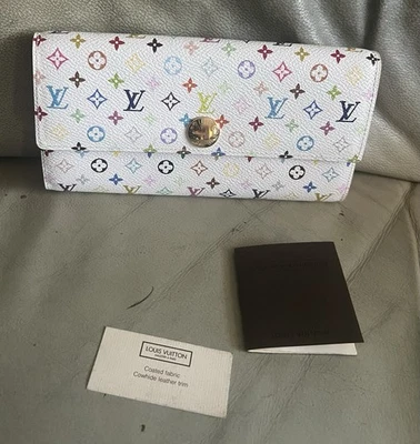 Never Used Louis Vuitton LV Wallet Portefeuille Sarah Blanc Monogram Multicolor - Image 1 of 4