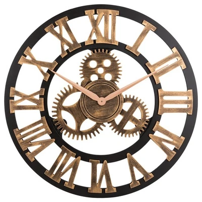 23" inch Noiseless Silent Non-Ticking Gears Not Moving Wall Clock (Roman Nume... - Image 1 of 4