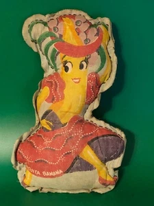 RAR Vintage 1970er Chiquita Banane Stoff Stoff Stoff Puppe 9" handgefertigt aus Muster - Bild 1 von 5