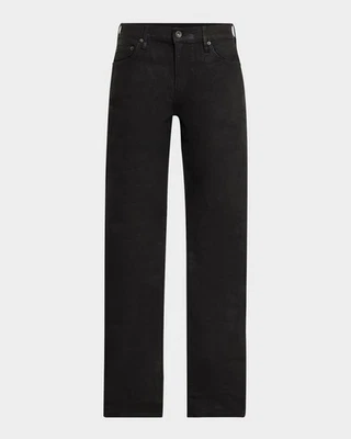 John Varvatos Slim Fit Waxed Coated Jeans Men's 36 Black  Zip Fly Button Closure - Image 1 of 4