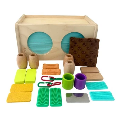 Lovevery Montessori Caja Sensorial Táctil Juego de Adivinación Analista Juego Kit + EXTRAS Foto 1 de 4