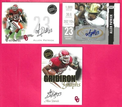 2-2008 press Pass & A Sage Allen Patricks Rookie  Autographs Oklahoma Sooners - Image 1 of 4