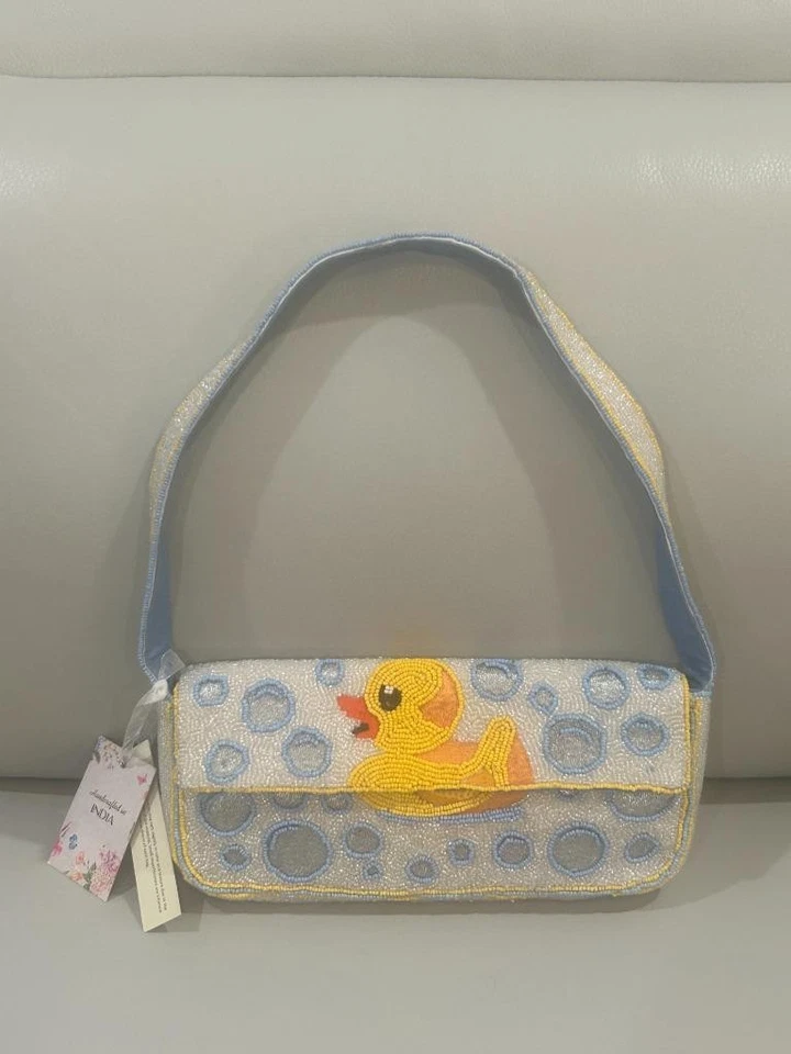 Handcrafted in India Rubber Ducky Bubble Bath Tub Handbag Viral Tik Tok NWT - Image 1 of 1