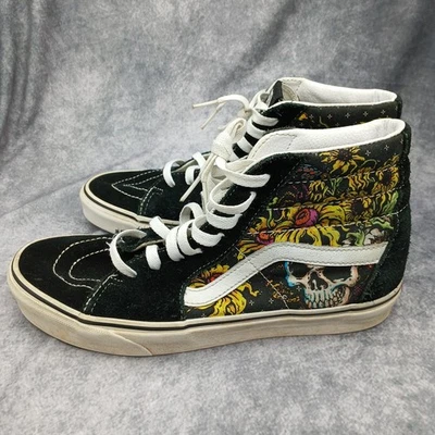 Vans Sk8-Hi Beauty Skull Hi Top Sneakers Skateboarding Shoes Mens 8.5 Womens 10 - Image 1 of 4