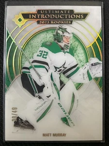 Tarjeta de radiocontrol dorada Matt Murray 2023-24 Upper Deck Ultimate Introductions #30/49 - Imagen 1 de 1