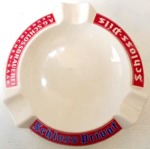 Cendrier Ashtray publicitaire - SCHLOSS-PRIVAT PILS BIERE 14,5 cm  Ø - Picture 1 of 3