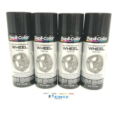 Duplicolor HWP108-4 Pack High Performance Wheel Coating Gloss Black color - 12oz - Imagem 1 de 3