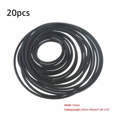 20Pcs 1.5x1.5mm Round Cassette Tape Machine Belts Assorted Common Rubber Belt - Image 1 of 4