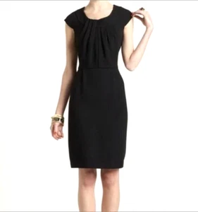 KATE SPADE Raya Dress Black Sz 4 Cap Sleeve Business Cocktail Knee Classic EUC - Picture 1 of 9