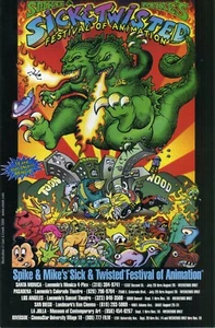 Spike & Mike's Sick & Twisted Festival of Animation 2000 flyer Gan & Emek cover - Picture 1 of 3