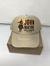 New John Wayne Cancer Foundation Block The Blaze Mesh Trucker Snapback Beige