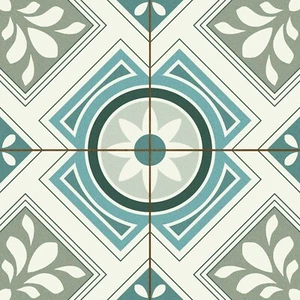 Traditional Patterned Ceramic Wall Floor Tile Blue Matt Square Tile 45x45cm Box - Picture 1 of 2