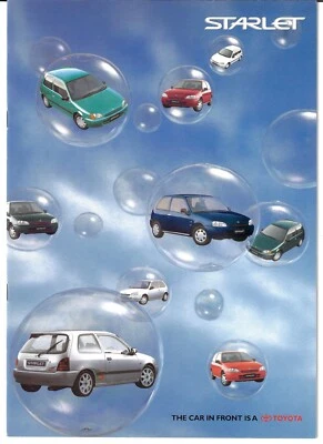 Toyota Starlet 1998 UK Market Sales Brochure 1.3i, S, SR & GLS 3-dr, 5-dr - Image 1 of 3