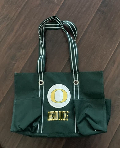 Oregon Ducks Sports Tote Bag / Purse 14x10in by Spirit Collection With 7Pockets Cover