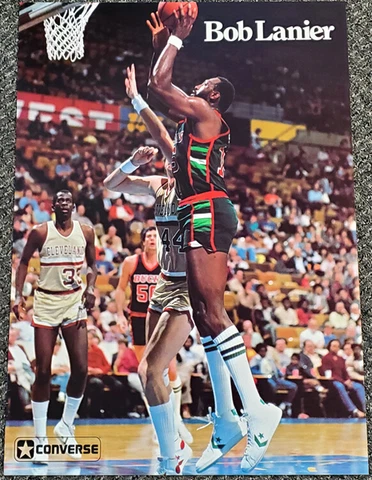 BOB LANIER Milwaukee Bucks 1982 Converse 17x23 Vintage POSTER Cover