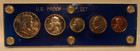 1950 Us Proof Set 1c 5c 10c 25c 50c Blue Capital Plastic Holder 3 coins Silver