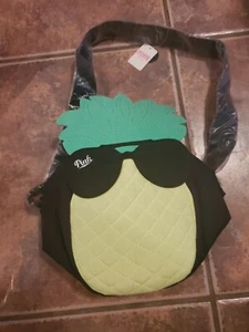 VS PINK Pineapple Cooler Lunch Bag Insulated Yellow Green Adjustable Strap Zip - Picture 1 of 2