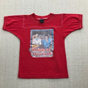 VINTAGE 70s Dukes of Hazzard Shirt Girls Medium Red Graphic Tee John Schneider - Picture 1 of 11