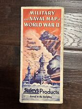Military and Naval Map of World War II WWII Staley's Products Rand McNally