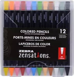 Zebra Pen Zensations matite colorate - Asst 2,0 mm confezione da 12 pezzi - Foto 1 di 1
