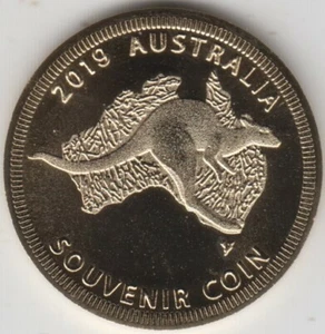 Token 2019 Back 'o Bourke NSW Australia showing 30mm Kangaroo & Exhibition back  - Imagen 1 de 2