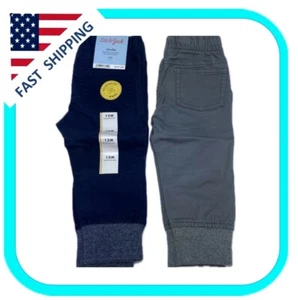 Cat And Jack Jogger Pants Boy's 12 month Reinforced Knee NWT 2 pair - Picture 1 of 9