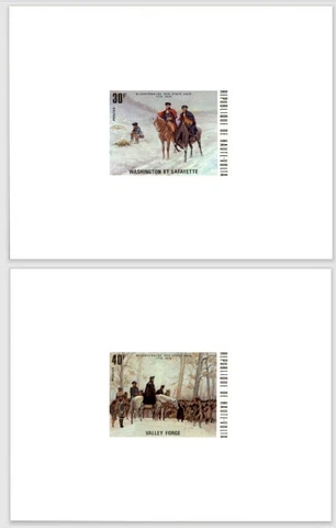 1975 BURKINA FASO SCOTT # 365-367; C209-210  BICENTENNIAL Set  Delux Die Proofs Cover
