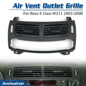 Rejilla de salida de aire central delantera para Mercedes Benz Clase E W211 2003-08 negra - Imagen 1 de 6