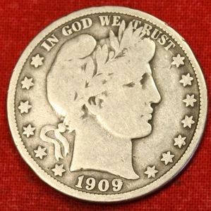 1909-P Barber Half Dollar 90% Silver Coin High Grade BH187 - Picture 1 of 2