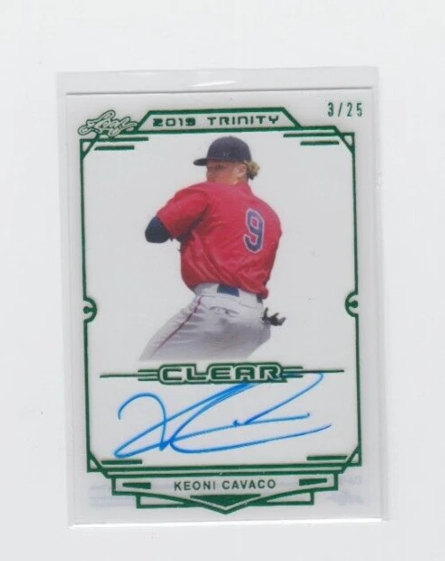 2019 Leaf Trinity Keoni Cavaco Green Clear Auto #ed 3/25 SP - Image 1 of 2