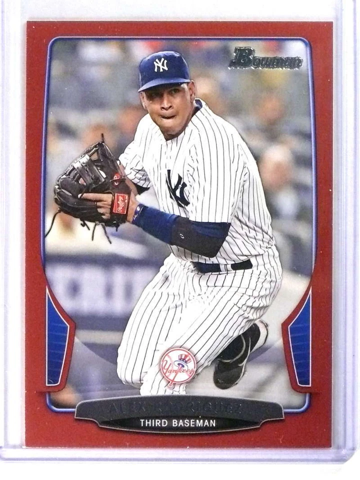 Bowman Red Parallel Alex Rodríguez 2013 #D 1/1 Yankees Foto 1 de 1