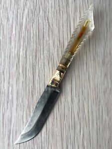 Vintage Knife, Prison Art, Handmade, Fixed Blade of the USSR ITK