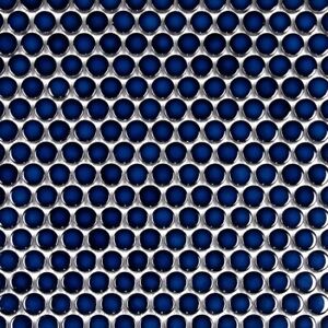 5 Sheets Navy Blue Penny Round Mosaic Wall Floor Tile