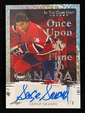 2022-23 Leaf In The Game Used Serge Savar Once Upon a Time Auto; SN#3/9