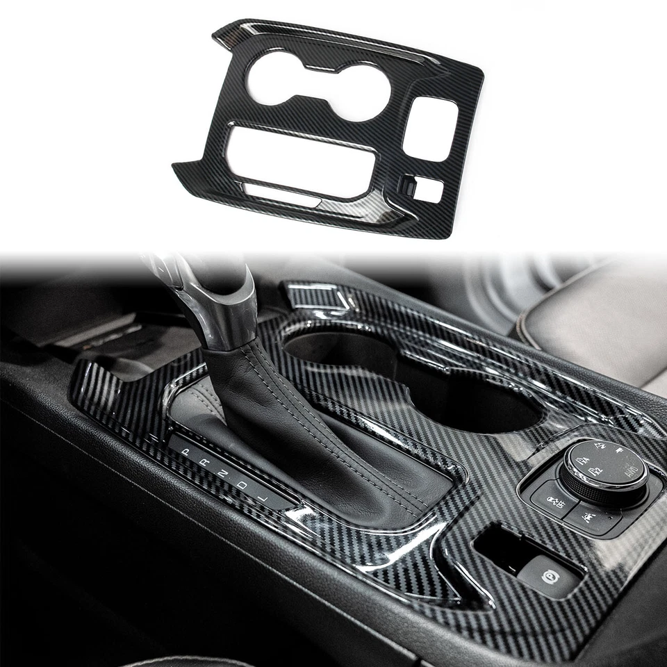 Carbon Fiber style Central Control Gear Shift Panel Trim For Chevrolet traverse - Image 1 of 4