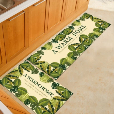 Water Absorbent Soft Kitchen Mat Anti-Slip Rugs Home Floor Hallway Runner Carpet - Image 1 of 4
